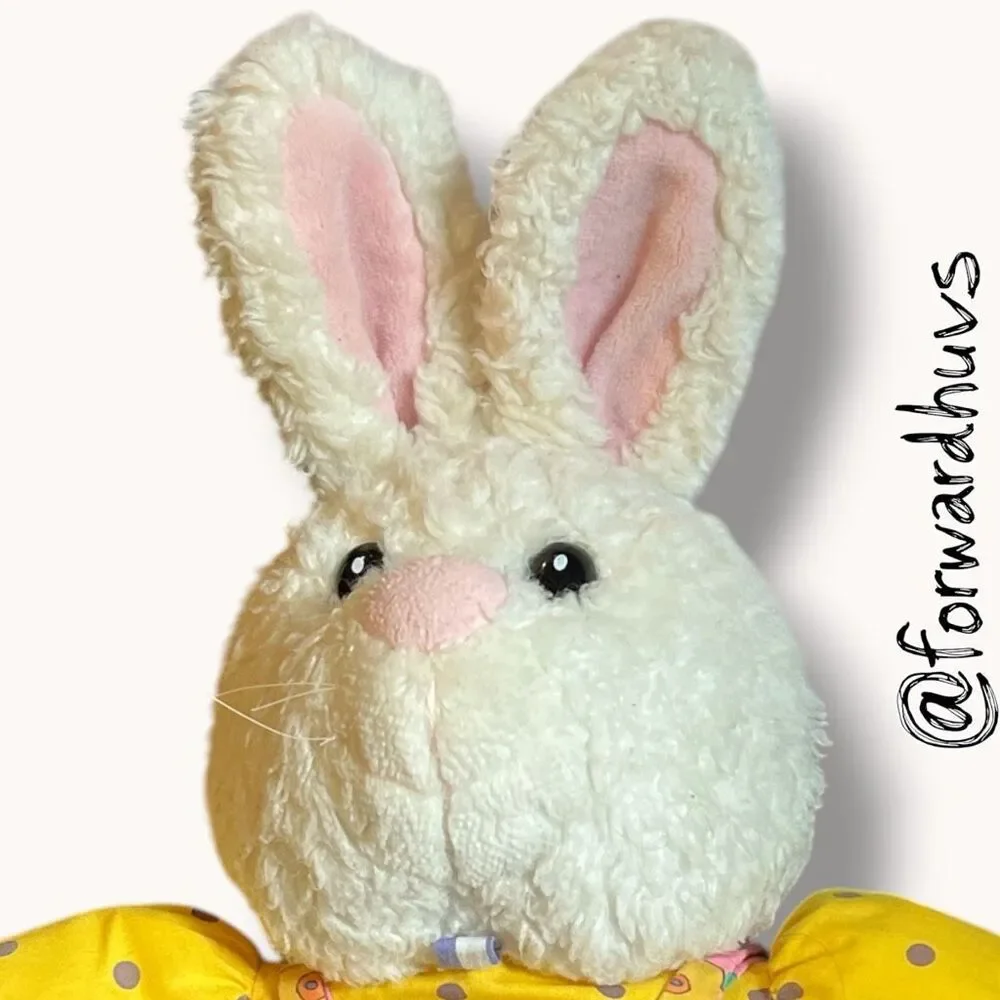 Gibson Greetings Easter Bunny Plush Rabbit 1996 Yellow Outfit Vintage